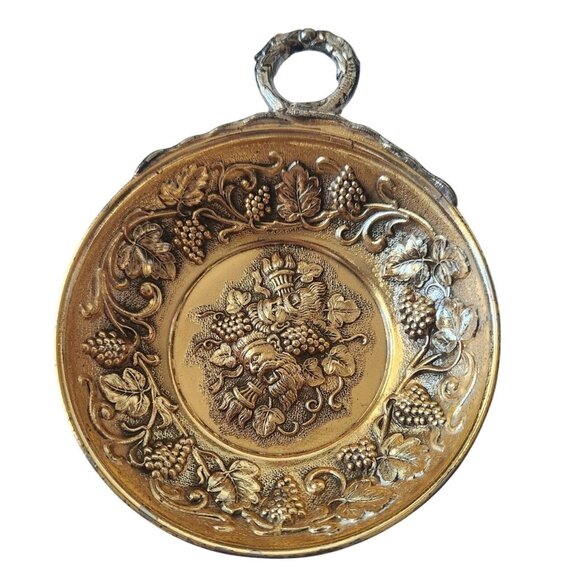 Sommeliers tasting cup Grape Vines Gold shallow silver tastevin winemakers - Picture 4 of 10